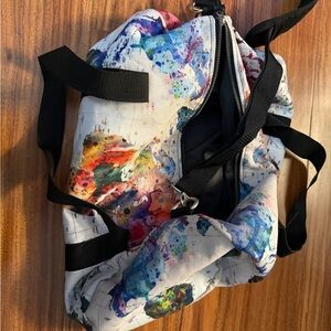 Multicolor Paint-Splash Canvas Weekender Bag